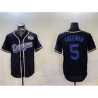 LA.Dodgers #5 Freddie Freeman Black 2024 World Series Cool Base Stitched Jersey
