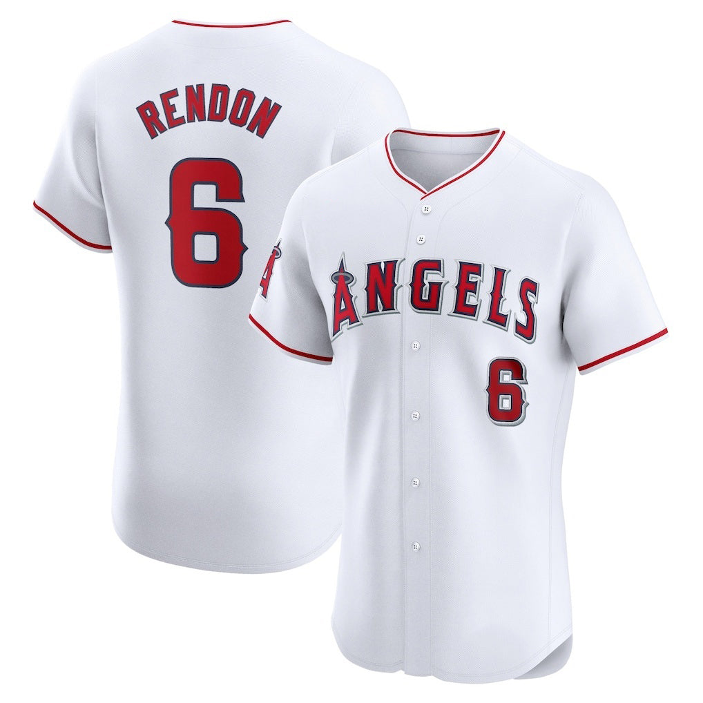 LA.Angels #6 Anthony Rendon White Home Elite Player Jersey