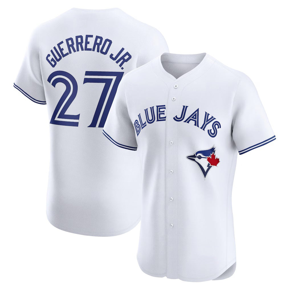 TB.Jays #27 Vladimir Guerrero Jr. White Home Elite Player Jersey