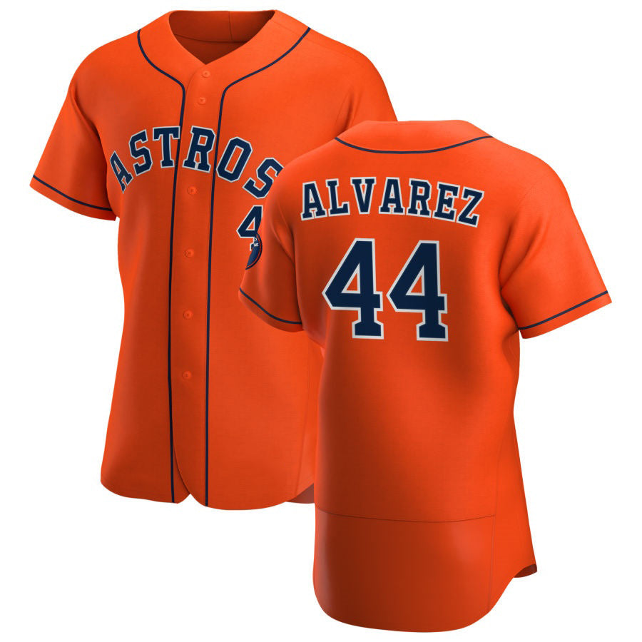H.Astros #44 Yordan Alvarez Orange Alternate 2020 Authentic Team Jersey