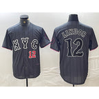 NY.Mets #12 Francisco Lindor Number Grey 2024 City Connect Cool Base Stitched Jerseys