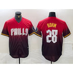 P.Phillies #28 Alec Bohm Number Red 2024 City Cool Base Jersey