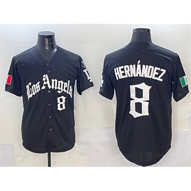 LA.Dodgers #8 Enrique Hernandez Black Royal Gold 2024 World Series Champions Vapor Limited Stitched Jersey