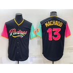 SD.Padres #13 Manny Machado Black 2022 City Connect Cool Base Stitched Jersey