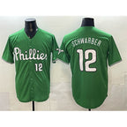 P.Phillies #12 Kyle Schwarber Green Limited Stitched Jersey