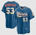 M.Brewers #53 Brandon Woodruff Mineral Blue 2026 City Connect Stadium Jersey