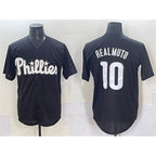 P.Phillies #10 J.T. Realmuto Black Lights Out Limited Stitched Jersey