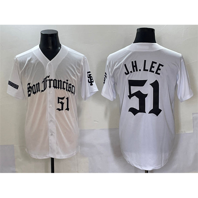 SF.Giants #51 Jung Hoo Lee White 'Gothic Fog Edition' Vapor Premier Limited Stitched Jersey