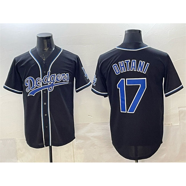 LA.Dodgers #17 Shohei Ohtani Black Fashion Cool Base Stitched Jersey