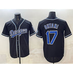 LA.Dodgers #17 Shohei Ohtani Black Fashion Cool Base Stitched Jersey