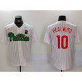P.Phillies #10 J.T. Realmuto White Green Cool Base 2 Stitched Jersey