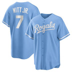 KC.Royals #7 Bobby Witt Jr.Light Blue Alternate Replica Jersey