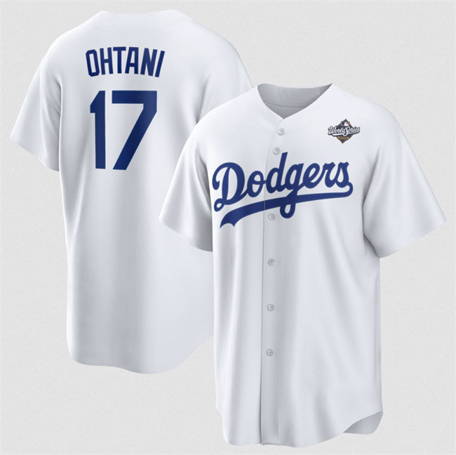 LA.Dodgers #17 Shohei Ohtani White 2025 World Series Home Cool Base Stitched Jersey