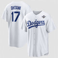 LA.Dodgers #17 Shohei Ohtani White 2025 World Series Home Cool Base Stitched Jersey