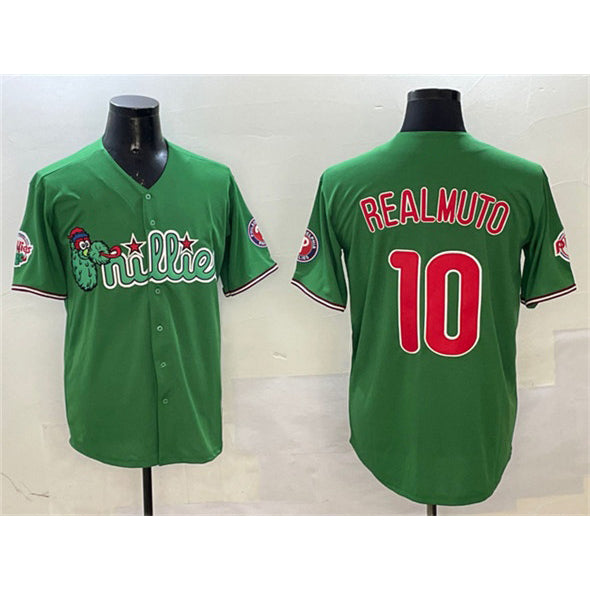 P.Phillies #10 J.T. Realmuto Green Phanatic Limited Stitched Jersey