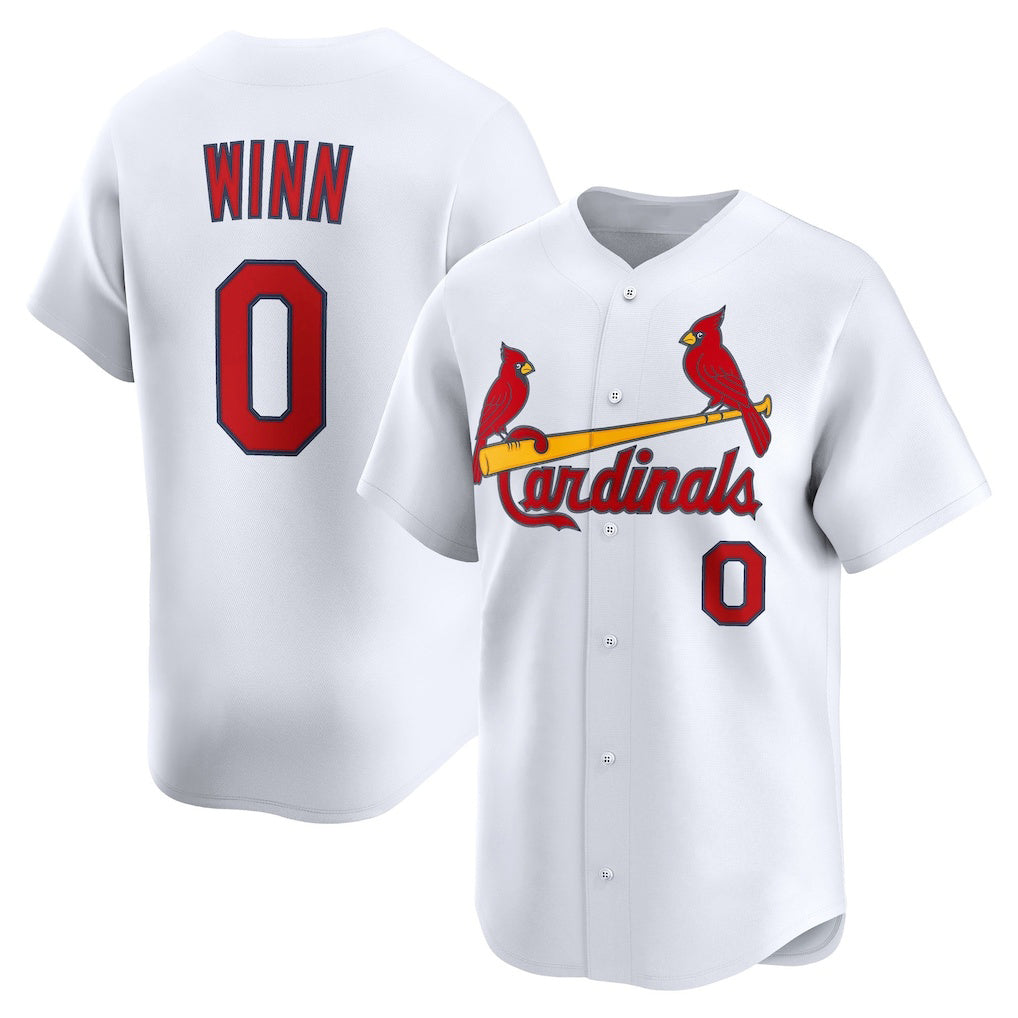 St. Louis Cardinals #0 Masyn Winn White Home Limited Jersey