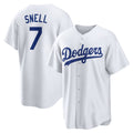 LA.Dodgers #7 Blake Snell White 2024 Home Replica Player Jersey