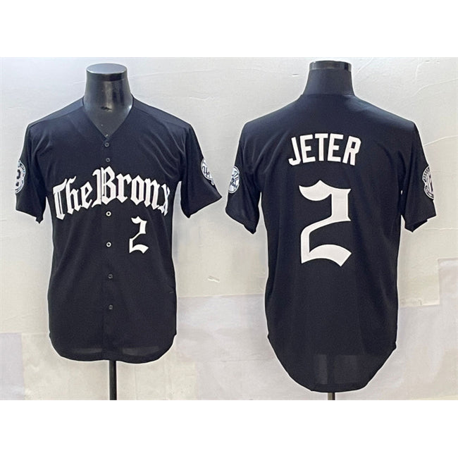NY.Yankees #2 Derek Jeter Black 'Gothic Legacy Edition' Vapor Premier Limited Stitched  Jersey