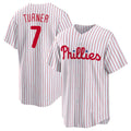 P.Phillies #7 Trea Turner White Home Replica Player Jersey