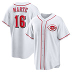 C.Reds #16 Noelvi Marte White Home Replica Jersey