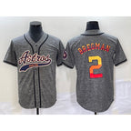 H.Astros #2 Alex Bregman Grey Gridiron Cool Base Stitched  Jersey