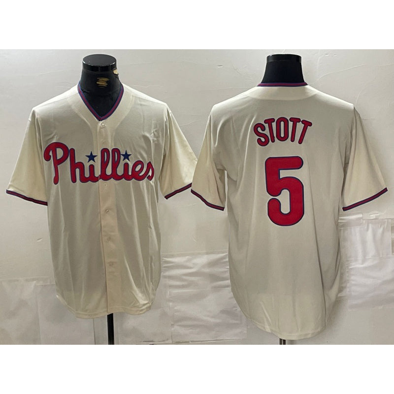 P.Phillies #5 Bryson Stott Cream Cool Base Jersey