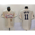 NY.Yankees #11 Anthony Volpe Cream Limited Stitched  Jerseys