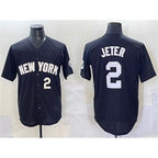 NY.Yankees #2 Derek Jeter Black Limited Stitched  Jersey