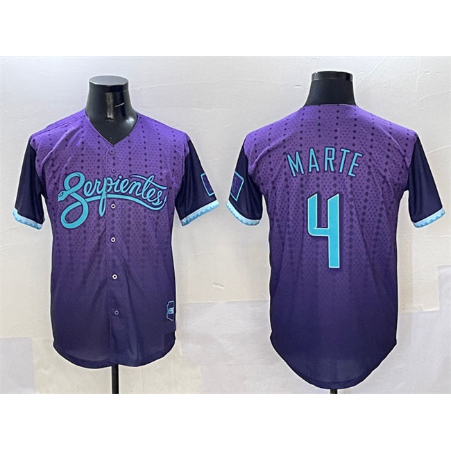 A.Diamondback #4 Ketel Marte Purple 2025 City Connect Limited Stitched  Jersey