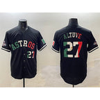H.Astros #27 Jose Altuve Black Mexico With World Serise Champions Patch Cool Base 2 Stitched  Jersey