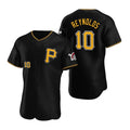P.Pirates #10 Bryan Reynolds Black Alternate Team Logo P Flex Base Jersey