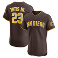 SD.Padres #23 Fernando Tatis Jr. Brown Road Elite Jersey