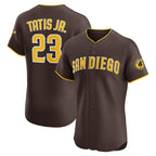 SD.Padres #23 Fernando Tatis Jr. Brown Road Elite Jersey