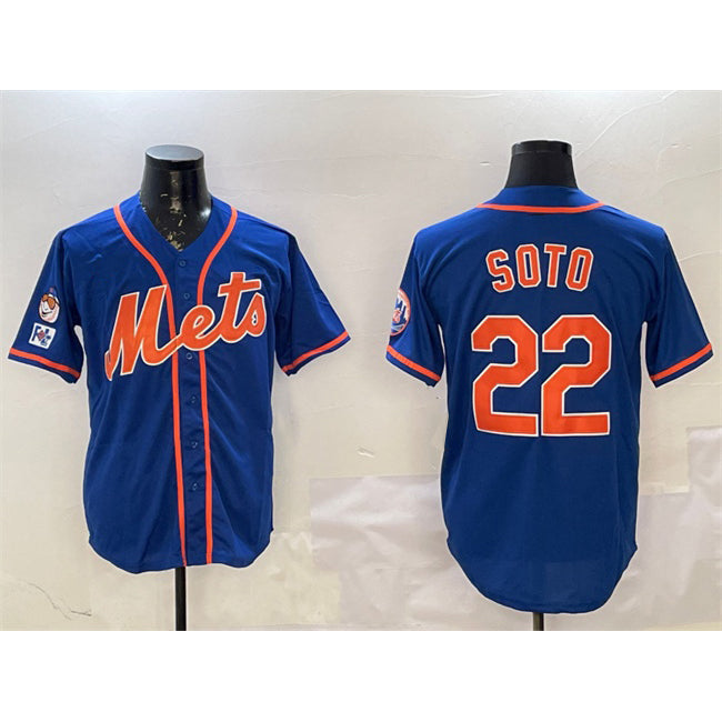 NY.Mets #22 Juan Soto Royal 2025 Spring Training Alternate Limited Stitched Jersey