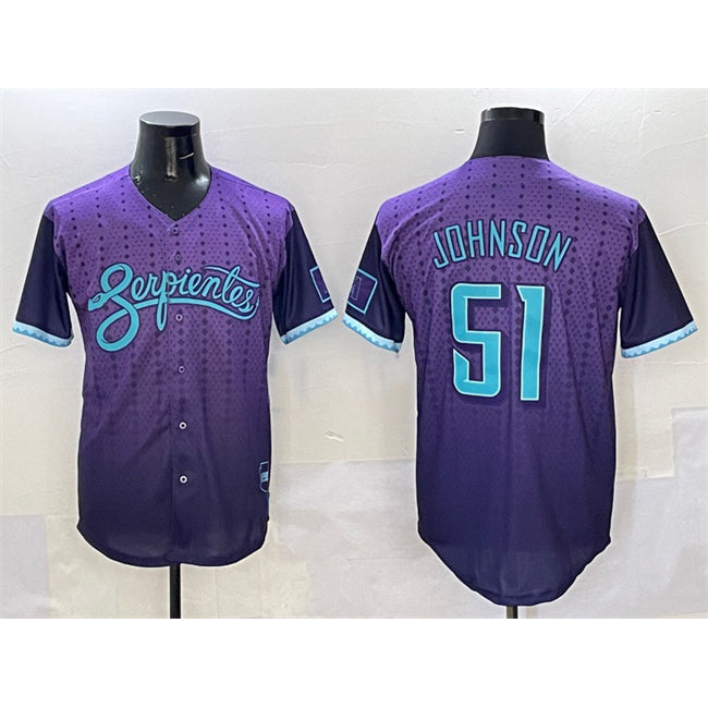 A.Diamondbacks #51 Randy Johnson Purple 2025 City Connect Limited Stitched Jersey