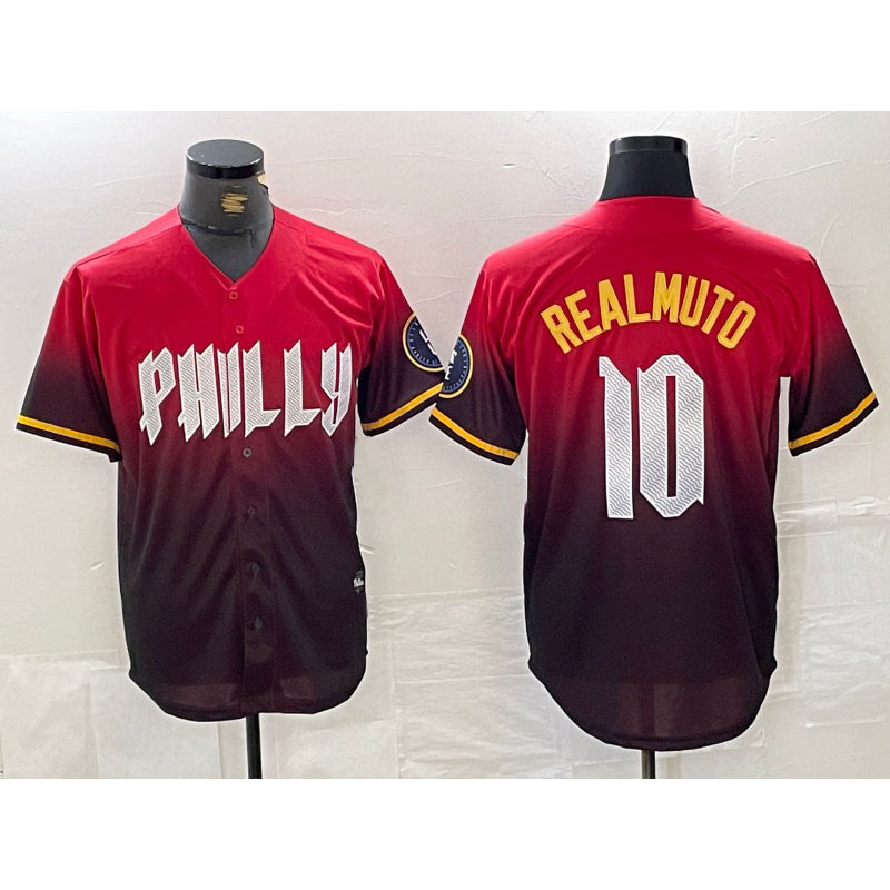 P.Phillies #10 J.T. Realmuto Red 2024 City Cool Base Jersey
