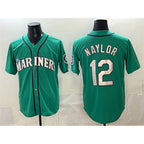 Seattle Mariners #12 Josh Naylor Aqua Limited Stitched jersey