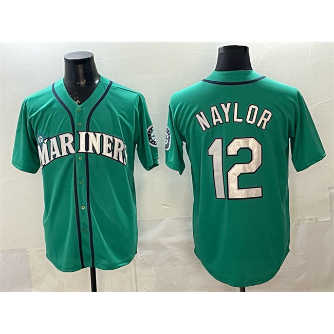 Seattle Mariners #12 Josh Naylor Aqua Limited Stitched jersey