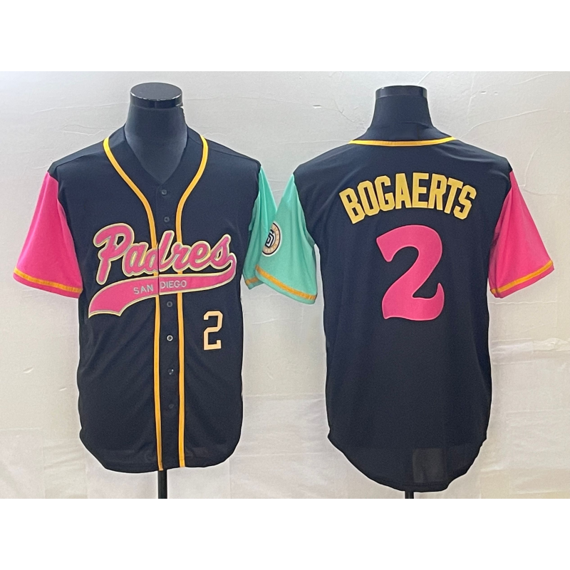 SD.Padres #2 Xander Bogaerts Number Black NEW 2023 City Connect Cool Base Stitched Jersey