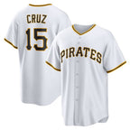 P.Pirates #15 Oneil Cruz White Replica Jersey