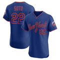 NY.Mets #22 Juan Soto Royal Alternate 2 Elite Jersey