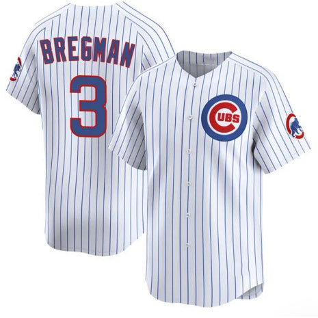 C.Cubs #3 Alex Bregman White 2026 Home Limited Stitched Jersey