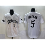 LA.Dodgers #5 Freddie Freeman White 2025 LA Gothic Style With 2024 World Series Champions Patch Vapor Premier Limited Stitched Jersey