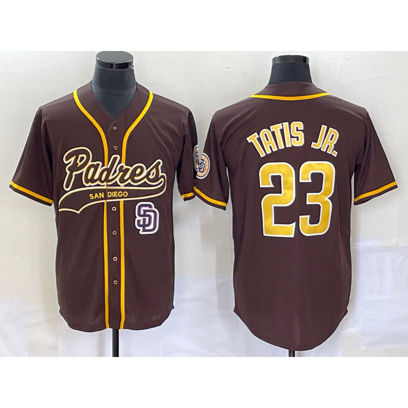 SD.Padres #23 Fernando Tatis Jr. Brown NEW 2023 Cool Base 2 Stitched Jersey