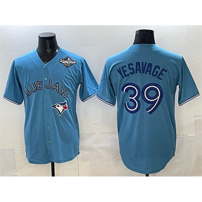 TB.Jays #39 Trey Yesavage Blue 2025 World Series Home Cool Base Stitched Jersey