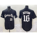 KC.Royals #16 Bo Jackson Black 'Gothic Crown Edition' Vapor Premier Limited Stitched Jersey