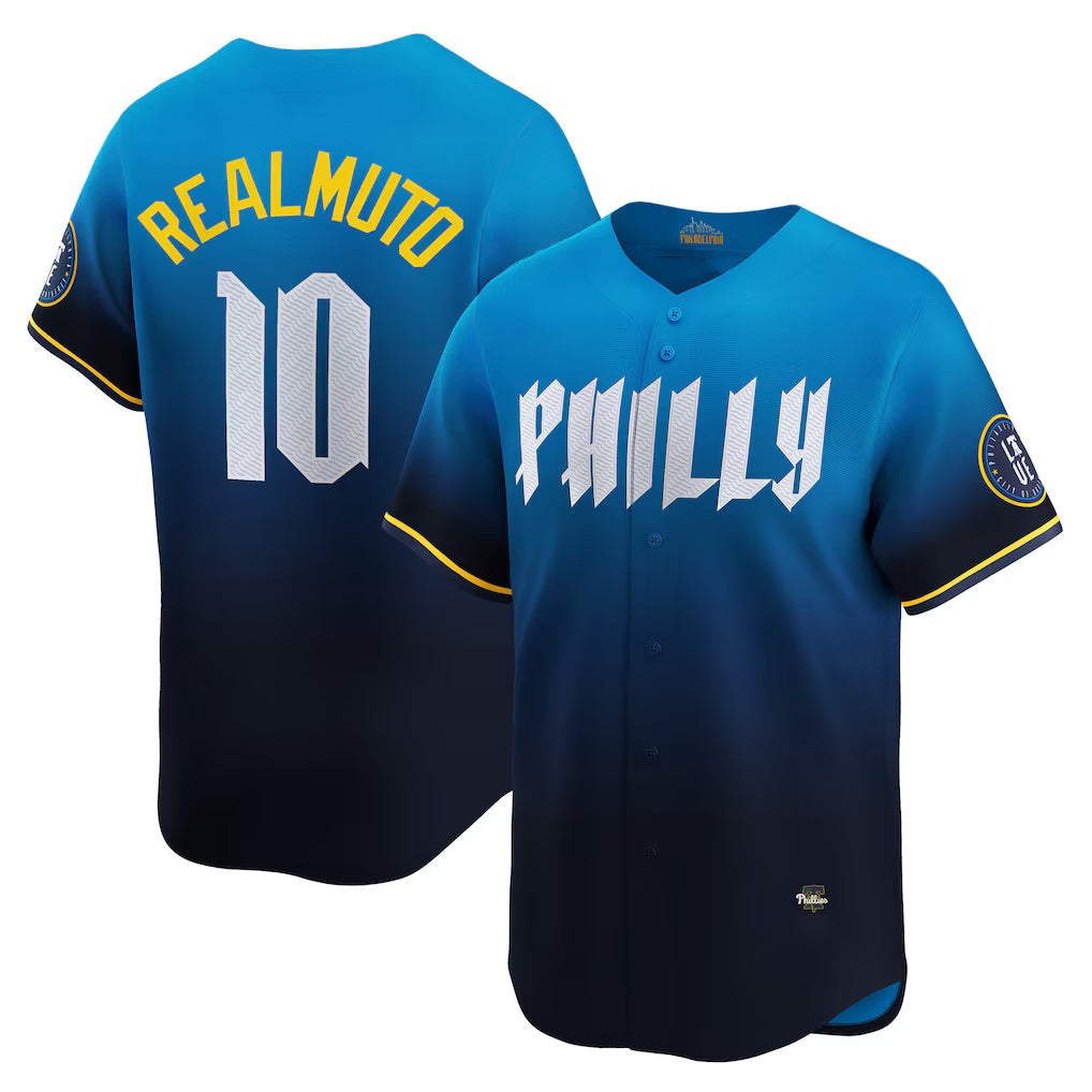 P.Phillies #10 J.T. Realmuto Navy City Connect Limited Jersey