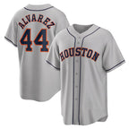 H.Astros #44 Yordan Alvarez Gray Road Replica Player Jersey