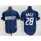 D.Tigers #28 Javier Baez 2024 Navy City Connect Cool Base Limited Stitched Jersey