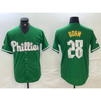 P.Phillies #28 Alec Bohm Green Cool Base Jersey